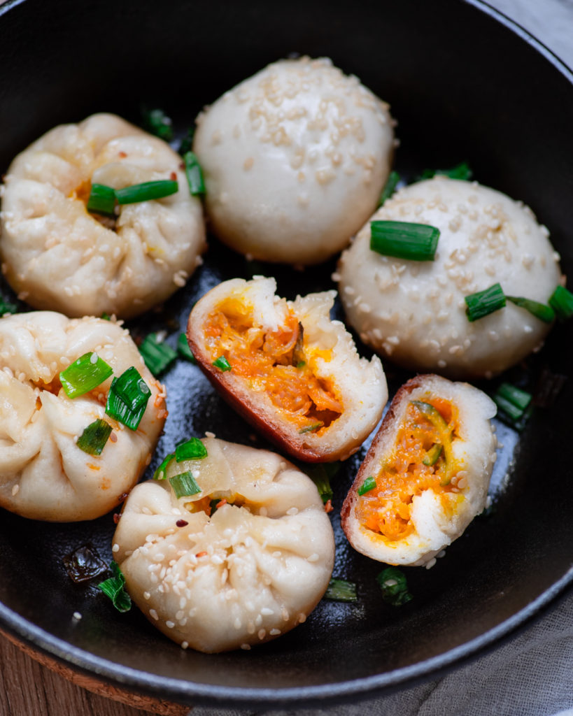 Gluten-free Pan-fried Buns with Veggie Filling | Lokyi's Food Studio