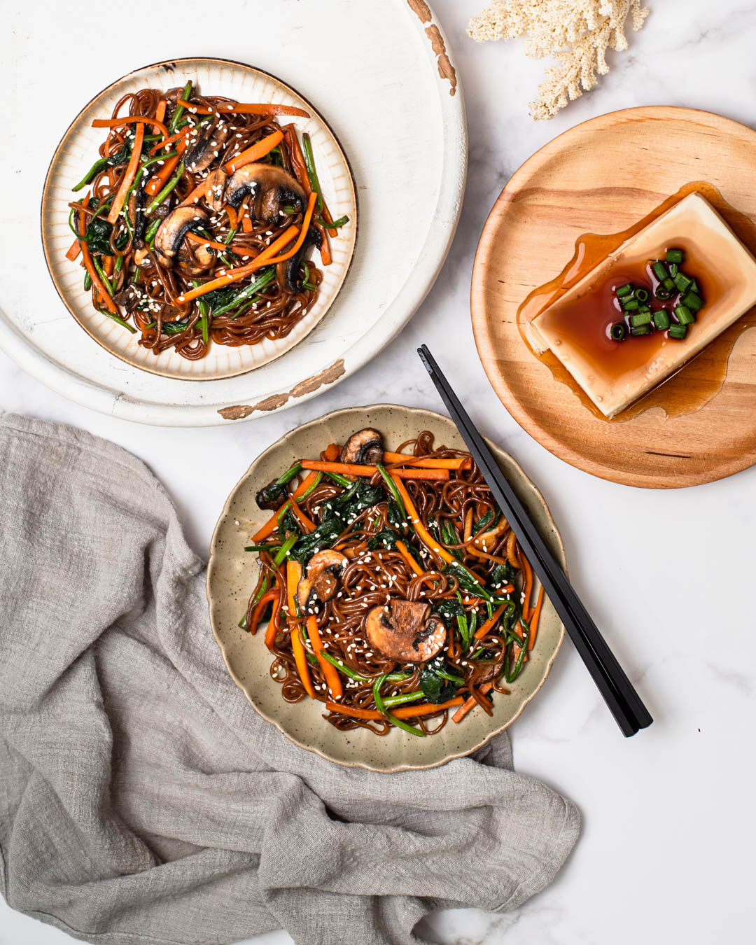 Veggie Shirataki Noodle Stir-Fry (Japchae) | Lokyi's Food Studio